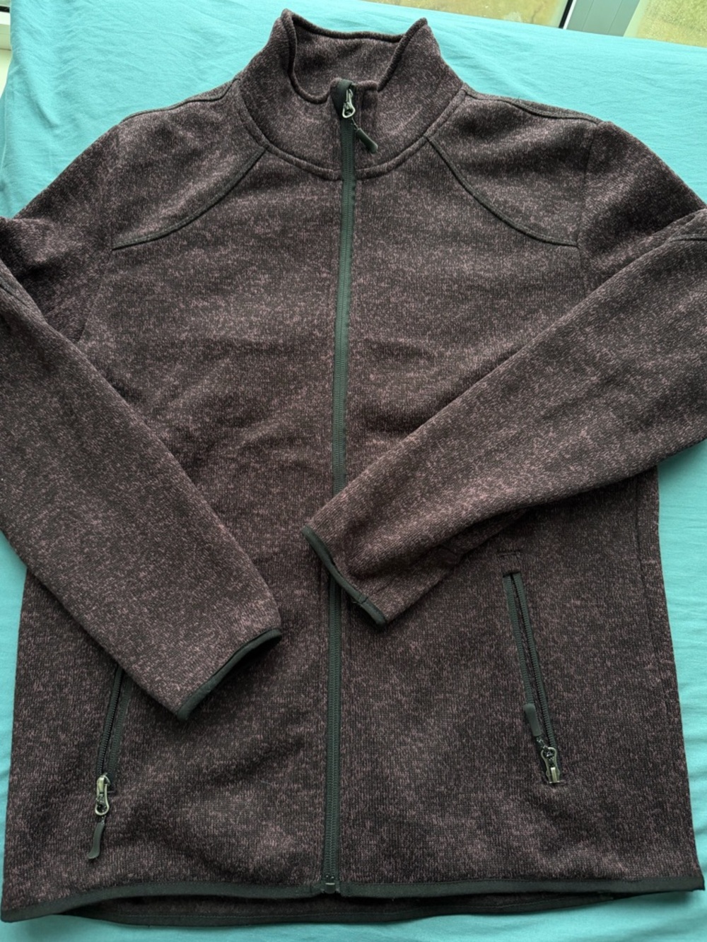 Jockey Heathered Plum Quarter-Zip Jacket